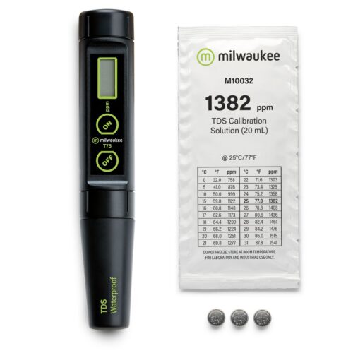 Milwaukee T75 Waterproof TDS Meter with Calibration Solution and Accessories